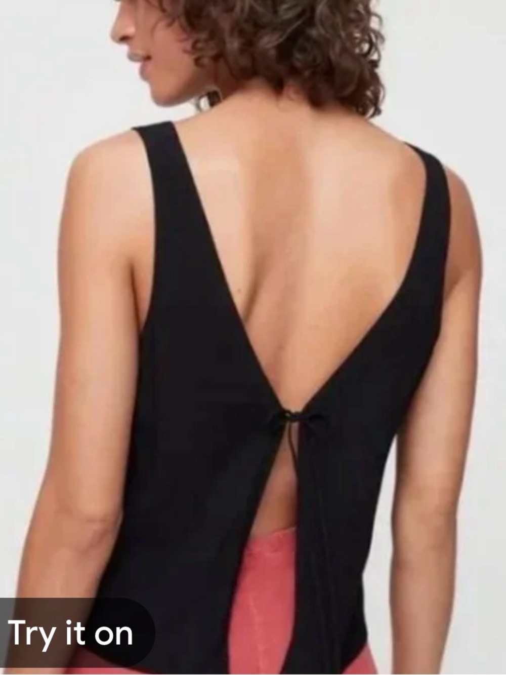 Size M Aritzia Wilfred Free Black Kempner Cami with open tie back